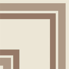 Pattern 9: Bordura Angolo Bicolore (Bianco decoro Tortora/Tabacco)