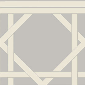 Pattern 8: Bordura Lineare Monocolore (Perla decoro Bianco)