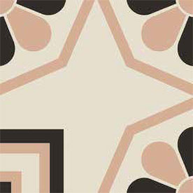 Pattern 11: Bordura Angolo Interno Bicolore (Bianco decoro Rosa/Nero)
