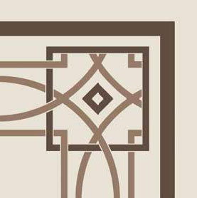 Pattern 6: Bordura Angolo Bicolore (Bianco decoro Moro/Tabacco)