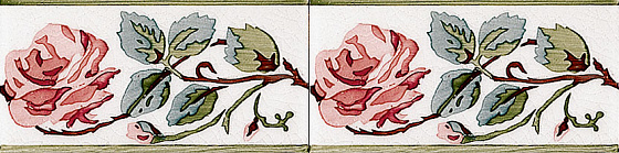 Cenefa Rosas PB Carmin C/C B