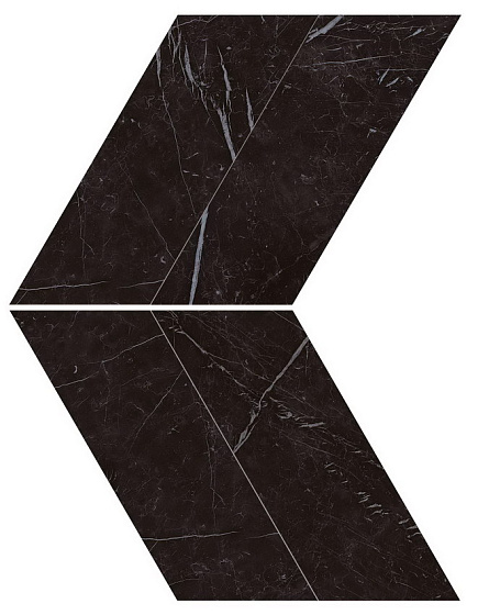 Nero Marquina Chevron Lappato