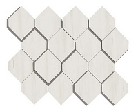 ATLAS CONCORDE MARVEL STONE Bianco Dolomite Mosaico Esagono 3D