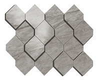 ATLAS CONCORDE MARVEL STONE Bardiglio Grey Mosaico Esagono 3D