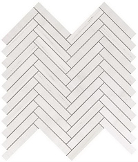 ATLAS CONCORDE MARVEL STONE Bianco Dolomite Herringbone Wall