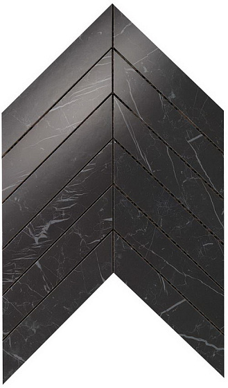 Nero Marquina Chevron Wall