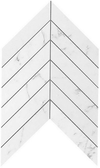 Carrara Pure Chevron Wall