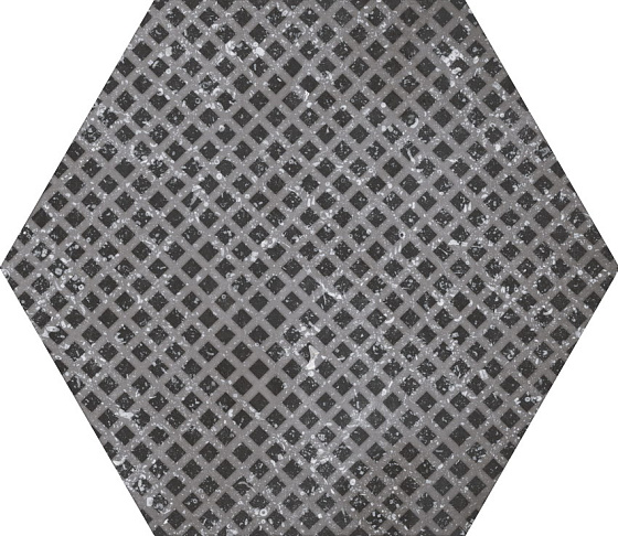 Hexagon Melange Black (6 вариантов паттерна)