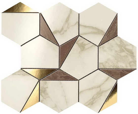 Gold Hex Brown-Calacatta