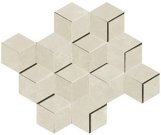 Imperial White Mosaico 3D
