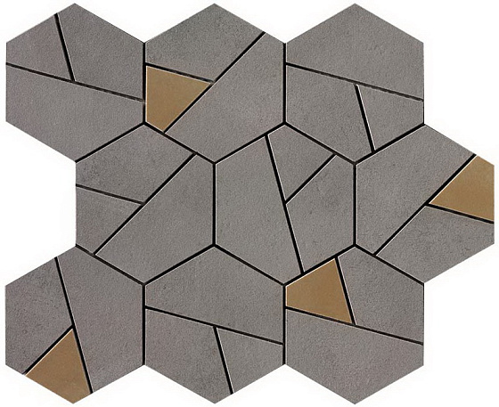 Smoke Mosaico Hex Yellow