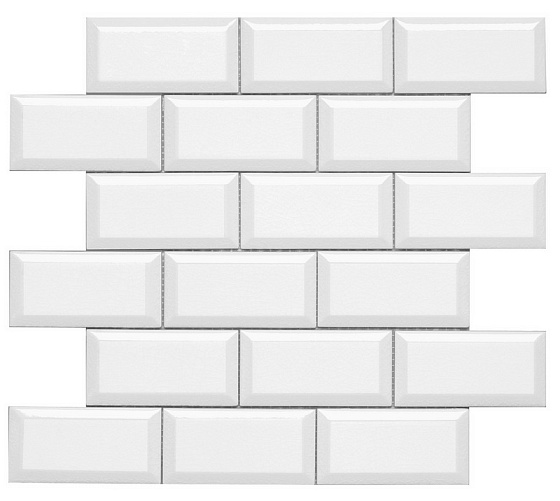 Декор Biselado PB C/C Blanco (5х10) Enmallado