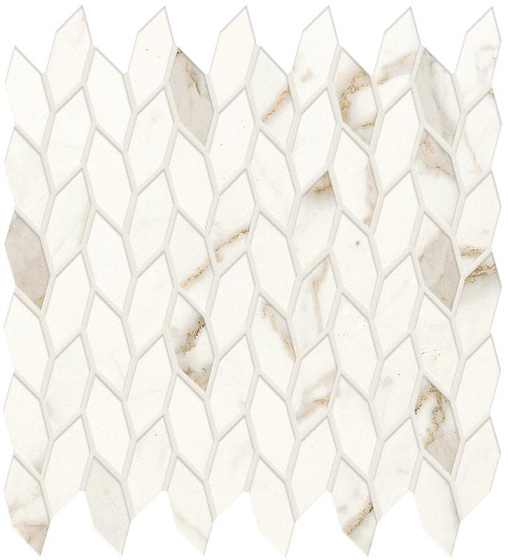 Calacatta Prestigio Mosaico Twist Silk