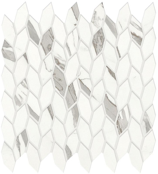 Statuario Supremo Mosaico Twist Silk