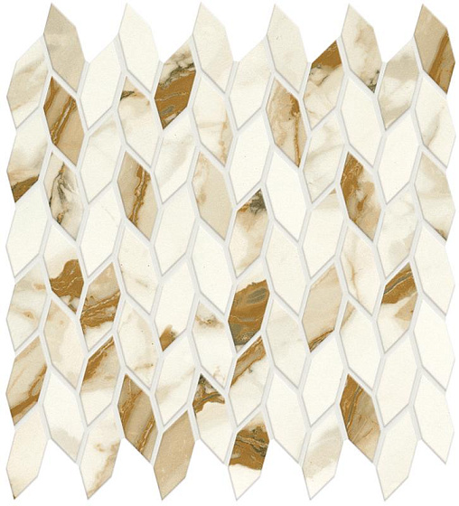 Calacatta Imperiale Mosaico Twist Silk