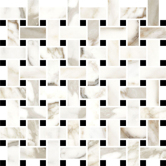 Luce Grey Mosaic Basket Satin