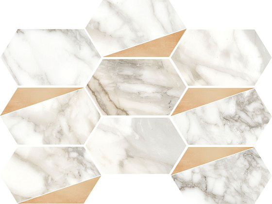 Luce Grey Decoro Esagona Rame Satin