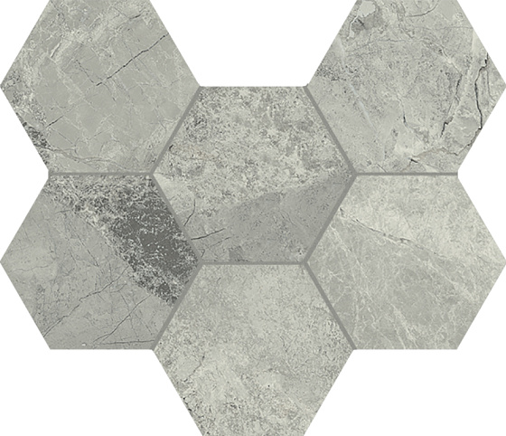Silver Mosaico Hexagon Патинированный