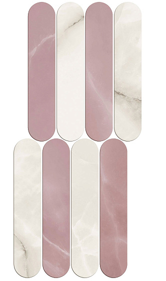 Crystal Rose Mosaic Ellipse Polished