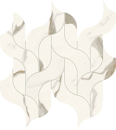 ATLAS CONCORDE MARVEL X Calacatta Sublime Mosaico Waterfall Lappato