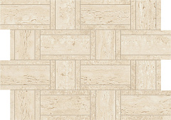 ATLAS CONCORDE MARVEL TRAVERTINE Sand Mosaico Basketweave