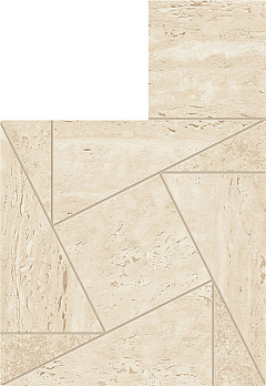 ATLAS CONCORDE MARVEL TRAVERTINE Sand Mosaico Tessellation