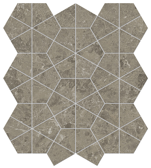 Grigio Elegante Hexagon Lappato