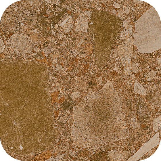 Checkers Rounded Brown Wash