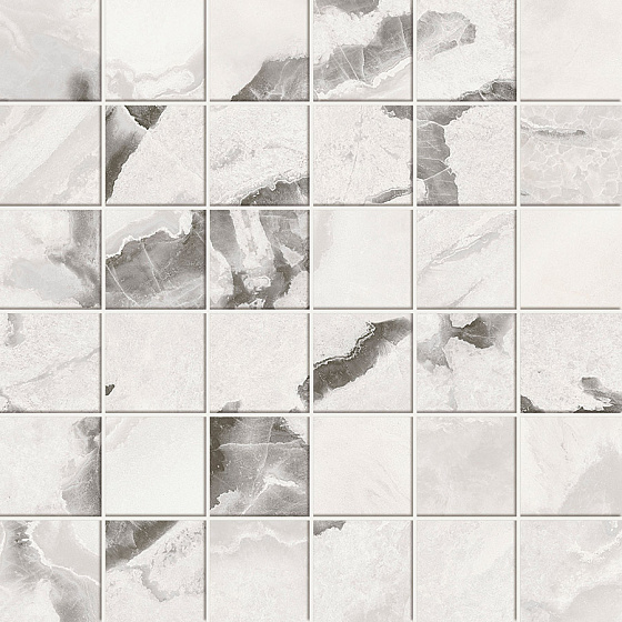 Oyster White Mosaic Лаппатированная