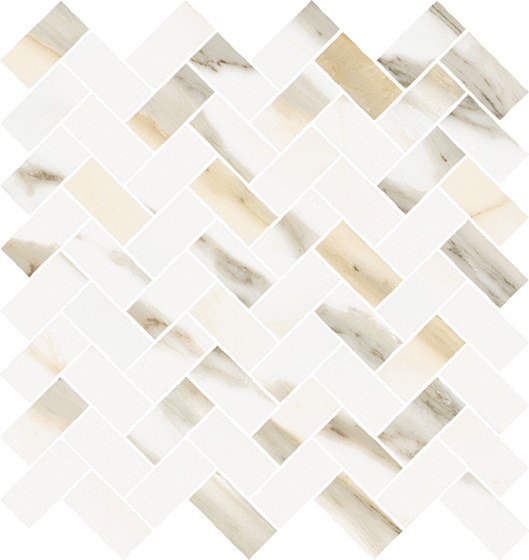 Calacatta Gold Mosaico Cross Натуральный