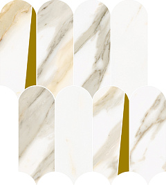 ITALON / ИТАЛОН STELLARIS Calacatta Gold Mosaico Elegant Люкс