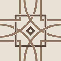 ETRURIA DESIGN VINTAGE Pattern 6: Quadrato Bicolore (Bianco decoro Moro/Tabacco)