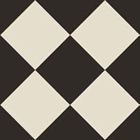 ETRURIA DESIGN VINTAGE Pattern 12: Quadrato Monocolore (Bianco decoro Nero)