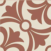 ETRURIA DESIGN VINTAGE Pattern 13: Quadrato Monocolore (Bianco decoro Mattone)