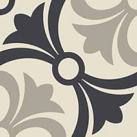 ETRURIA DESIGN VINTAGE Pattern 13: Quadrato Bicolore (Bianco decoro Nero/Grigio)